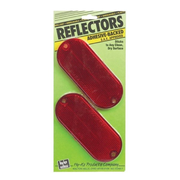 Hy-Ko Reflector Press On 4-3/8In Red CORB-7R